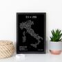 Personalised Italy Pin Board Map With Pins, thumbnail 2 of 7