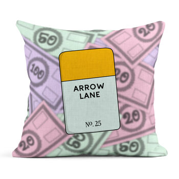 Personalised New Home Cushion 'House Address', 6 of 7