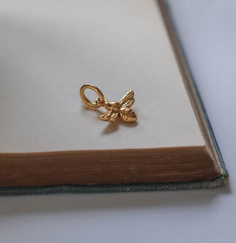 Bumble Bee Charm In Solid Gold, 3 of 5