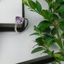 Amethyst 925 Sterling Silver Pear Drop Ring, thumbnail 4 of 7