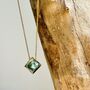 'The Octahedron' Labradorite Gold Plated Necklace, thumbnail 1 of 5