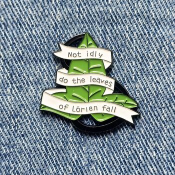 Leaves Of Lorien Lotr Inspired Enamel Pin Badge, 2 of 6