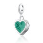 Geometric Turquoise Heart Charm Necklace, thumbnail 6 of 9