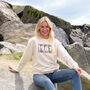 Personalised Rainbow Birth Year Sweatshirt Jumper, thumbnail 3 of 9