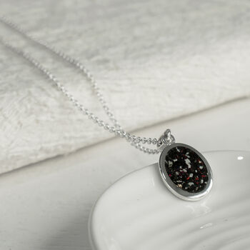 Memorial Ashes Oval Necklace, 2 of 6