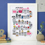 25th Birthday Personalised Print ‘The Road To 25’, thumbnail 1 of 5