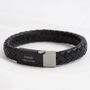Men's Personalised Woven Leather Bracelet, thumbnail 8 of 12