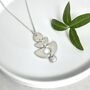 Silver Modernist Four Linked Shape Necklace, thumbnail 1 of 2