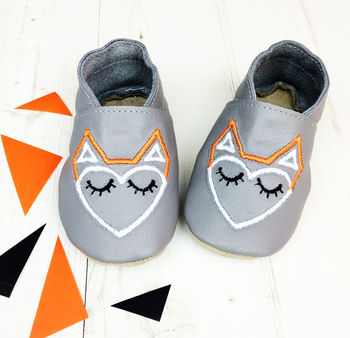 Geometric Fox Baby Shoe Gift Set, 6 of 12