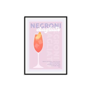 Negroni Sbagliato Cocktail Print, 6 of 10