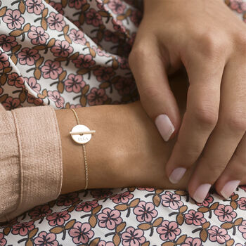 Martha Disc And Bar Personalised Bracelet, 7 of 12