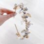 Gold Leaf And Silver Pearl Headband, thumbnail 5 of 7