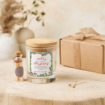 Personalised Xmas Candle Gift With Name, 2 of 4