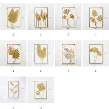 Exclusive Gold Leaf Wall Art Home Decor, 7 of 12