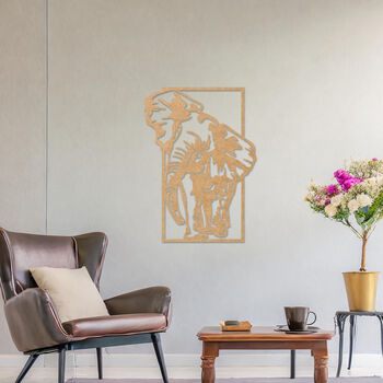 Minimalist Wooden Elephant Wall Art Sculpture Gift For New Home, 7 of 9