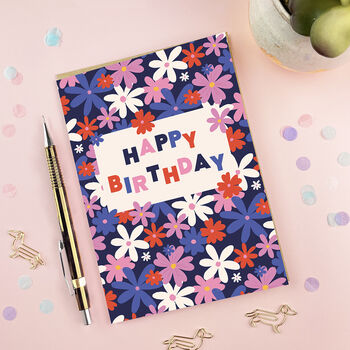 Flowers Pattern Birthday Card, 2 of 4