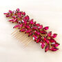 Wine Crystal Hair Comb, thumbnail 3 of 3