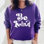Be Kind Purple Sweatshirt, thumbnail 1 of 2