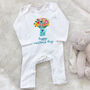 Happy Mother's Day Bouquet Of Flowers Babygrow, thumbnail 2 of 3