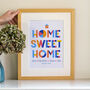 Home Sweet Home Personalised Gift Print, thumbnail 2 of 6