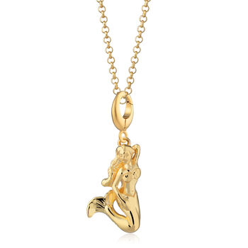 18ct Gold 3D Mermaid Charm Necklace, 2 of 6