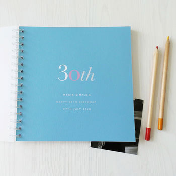 personalised 30th memory album birthday designed notonthehighstreet