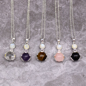 Black Agate Healing Hands Necklace, 6 of 7