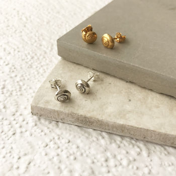 Little Sterling Silver Seashell Earrings, 7 of 9