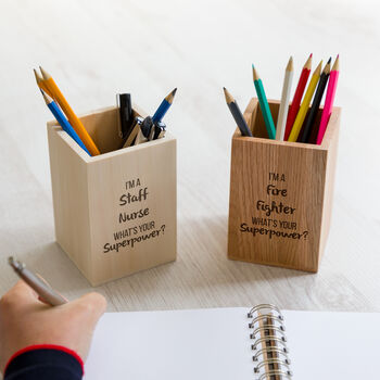 Personalised What's Your Superpower Pen Pot, 3 of 5