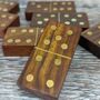 Wooden Carved Dominos Game Set, thumbnail 5 of 6