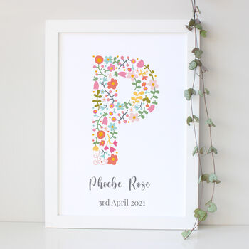 Personalised Letter Print For Girl, 2 of 2