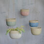 Handmade Stone Hanging Ceramic Planter, thumbnail 1 of 9