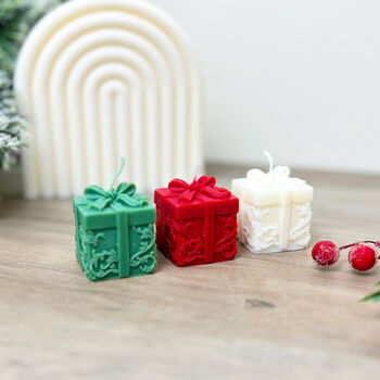 Gift Wrapped Christmas Present Tealight Candle, 4 of 10
