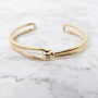 Gold Vermeil Tie The Knot Bridesmaid Gift Bangle, thumbnail 1 of 5