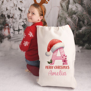 Personalised Large Christmas Alphabet Gift Sack, 3 of 5