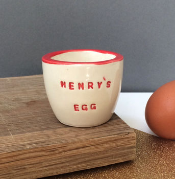 Personalised Ceramic Egg Cup, 3 of 8