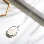 Little Sterling Silver Oval Locket With Clear Crystal, thumbnail 4 of 8