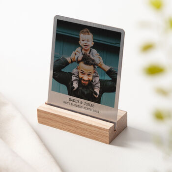 Metal Photo Print With Wooden Stand, 2 of 2