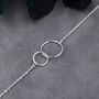 Double Circle Bracelet In Sterling Silver, thumbnail 7 of 12