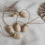 Acorn Christmas Tree Ornaments, Gold Glitter, thumbnail 2 of 4