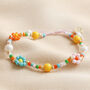 Colourful Flower And Pearl Beaded Bracelet, thumbnail 1 of 4