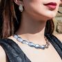 Teardrop Chunky Sterling Silver Statement Necklace, thumbnail 3 of 7