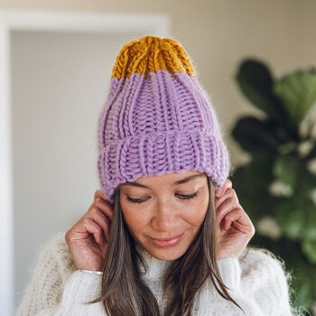 Knit Your Own Colour Pop Knitted Hat Kit, 2 of 11