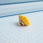 Hand Painted Sunflower Lapel Pin, thumbnail 2 of 3