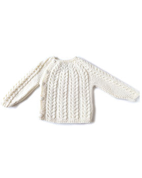 Braid Knit Baby Jumper With/Without Hat And Booties, 5 of 8