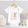 Personalised Alphabet Animal Baby Grow, thumbnail 1 of 9