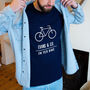 'On Yer Bike' Personalised Adventure Men's T Shirt, thumbnail 1 of 11