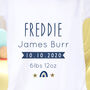 Personalised Date Of Birth Babygrow, thumbnail 2 of 3