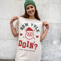 How Yule Doin' Women's Christmas T Shirt In Sand, thumbnail 1 of 4