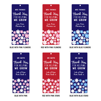 Thank You For Helping Me Grow Personalised Teacher Bookmark, 4 of 5